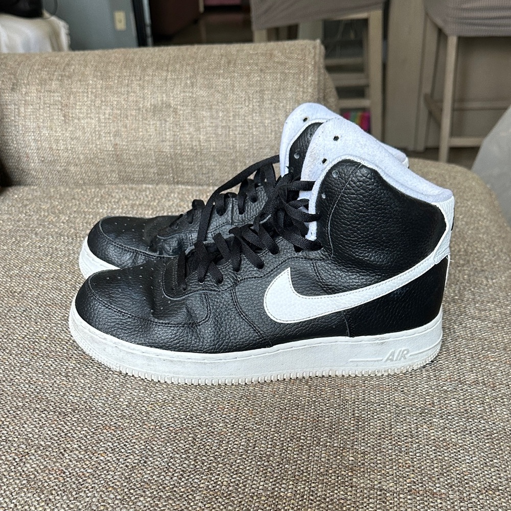 Nike Black and White High-Top Sneakers